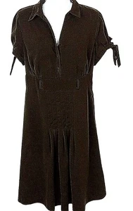 Chadwicks Brown Dress Womens Size 12 Retro Style Knee Length - Picture 1 of 8