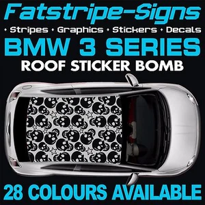 passend für BMW 3ER GRAFIK AUFKLEBER BOMBE DACH AUFKLEBER STREIFEN E46 M3 - Bild 1 von 2