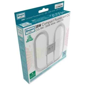 CROMPTON 2D COMPACTO FLUORESCENTE CC 28W 28 vatios blanco 3500K GR8 2 pines - Imagen 1 de 3