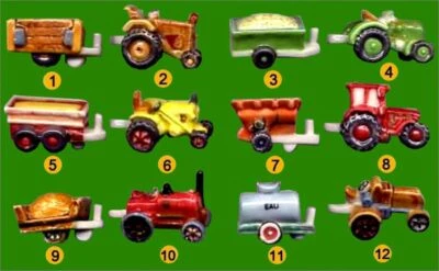 2007 PRIME TRACTEURS ET REMORQUES FEVE PORCELAINE 3D au choix