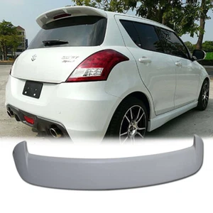 Painted Black Fit For Suzuki Swift Sport Rear Trunk Spoiler ABS 2012-2015 - Picture 1 of 6