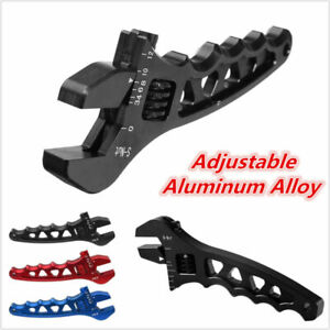 Black AN Adjustable Aluminum Alloy Oil Fitting Wrench Tool for AN 3 4 6 8 10 12