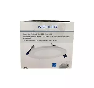 KICHLER 5 in. Round Slim White 2700K Integrated LED Canless Recessed Light Kit - Picture 1 of 2