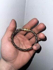 Louis Vuitton Leather Bracelet , Monogram Brown And Gold