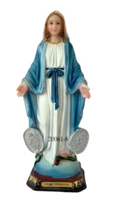 Virgen Milagrosa 8" Virgen De La Medalla Milagrosa Resin Figure - Picture 1 of 4