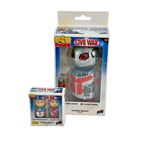 Captain America Civil War AntMan and Giant Man + Iron Man Cap Pin Mate Exclusive - Picture 1 of 8