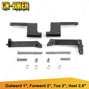 Driver Floorboard Relocation Brackets For Halrey Touring Road Street Glide 09-25 - Picture 1 of 7