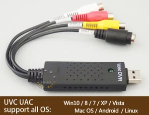 USB 2.0 UVC Analog AV S-Video Video Capture Grabber für Windows Mac Linux Win10 - Bild 1 von 6