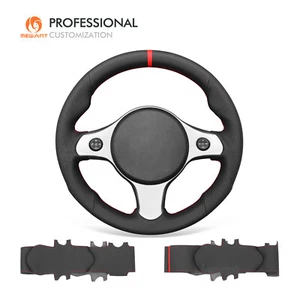MEWANT DIY Funda de volante de cuero genuino negro para Alfa Romeo 159 TI Brera 2011 - Imagen 1 de 9