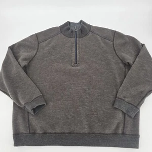 Tommy Bahama Herren 1/4 Reißverschluss hellbraun Langarm Baumwolle Pullover Größe XL. 1157 - Bild 1 von 8