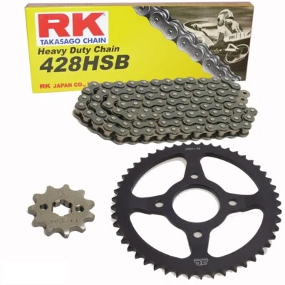Conjunto de corrente Yamaha YZ 80 LC 93-01 corrente RK 428 H 118 aberta 14/47 - Imagem 1 de 4