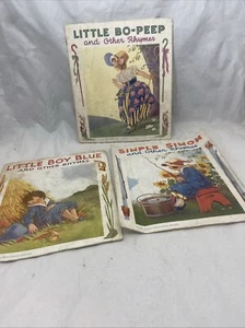 VINTAGE RARE Linenette Books - LOT OF 3 - Sam'L Gabriel Sons & Co Printed USA - Picture 1 of 21