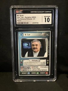 Mr. Scott The Motion Pictures TMP Star Trek CCG GEM MINT CGC (7026) 10 STCCG 1E - Picture 1 of 3