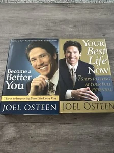 Lot 2 Joel Osteen Hardcover Books Become a Better You, Your Best Life Now- God - Imagen 1 de 8