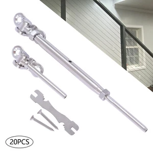1/8" Cable Railing Kit Hardware Stainless Steel Cable Railing for Deck Stair USA - Picture 1 of 12