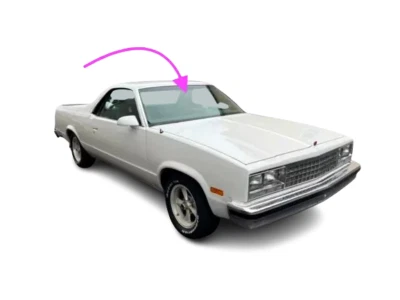 Fits: 1981-1986 Buick Regal,Pontiac Grand Prix 2D Coupe Front Windshield Glass - Image 1 of 4