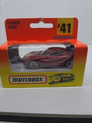 Vintage 1996 MATCHBOX Superfast # 41 Red Ferrari 456GT Rare New In Box Die-Cast  - Image 1 of 4