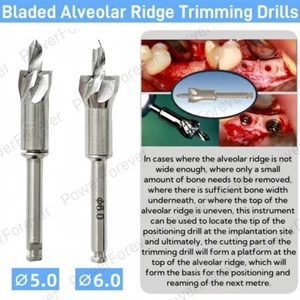 Dental Bladed Alveolar Ridge Trimming Drill Universal Implant Profiler Surgical - Picture 1 of 8