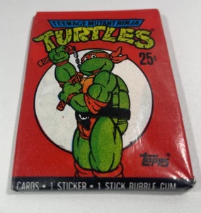 Vintage 1989 TOPPS  TEENAGE MUTANT NINJA TURTLES Unopened Wax Pack of Cards. - Picture 1 of 5