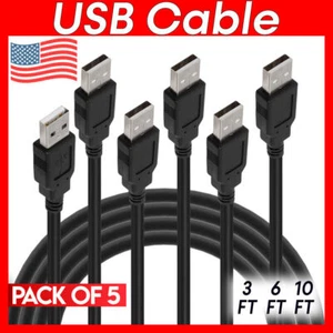 5 Stück USB auf USB Kabel USB A Stecker auf Stecker Kabel Tragbare Festplatte Laptop Hub - Bild 1 von 9