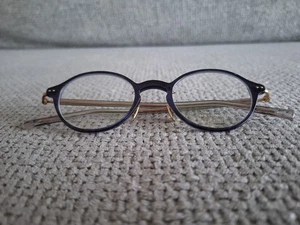 Masunaga Titan Oval Brille Modell GMS830 Antik Gold & Blau 44-20 - Bild 1 von 9