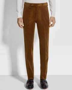 Pantalón ZEGNA 'Cashco' Algodón y Cachemira Pana Follaje 54 EU / 38 US $1100+ - Imagen 1 de 24