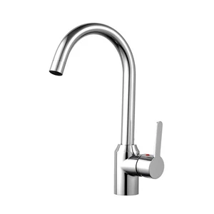 Stainless Steel Swan Neck Kitchen Sink Taps Swivel Single Lever Tap +Fittings - Picture 1 of 13
