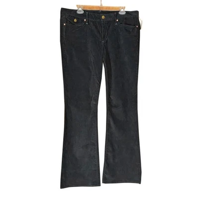 Gap 1969 Sexy Boot Corduroy Pants Size 33 / 16 Charcoal Gray Stretch Deadstock - Image 1 of 4