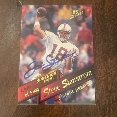 1995 Superior Pix Rookie Autographs Steve Stenstrom No. 43 Number 2622 of 5000 - Image 1 of 2