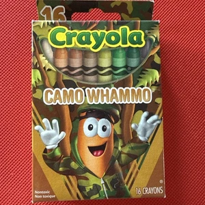Crayola Camo Whammo 2014 Limited Edition Packung mit 16 Buntstiften Brandneu - Bild 1 von 5