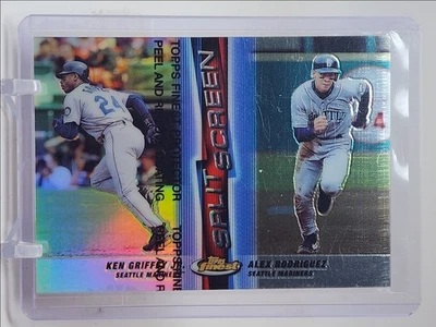 KEN GRIFFEY JR ALEX RODRIGUEZ 1999 TOPPS FINEST SPLIT REFRACTOR Q3562 - Image 1 of 2