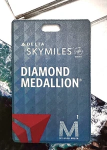 Delta Airlines Skymiles DIAMOND MEDALLION MILLION MILER Luggage Tag METAL 2027 - Picture 1 of 1