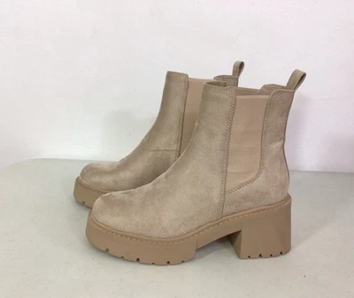 Botas de tornozelo Steve Madden camurça plataforma Y2K grunge robusto femininas 7,5 - Imagem 1 de 4