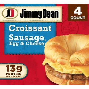 Jimmy Dean panini con salsiccia, uova e formaggio croissant, 4 pezzi (congelati) - Foto 1 di 1