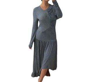 Damenkleid Preen By Thornton Bregazzie Rüschen Größe M Blau Gelb - Bild 1 von 18