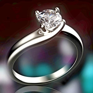 Platin Solitär Ring - 1,00 ct GIA zertifiziert - natürlich + Gutachten - Bild 1 von 4