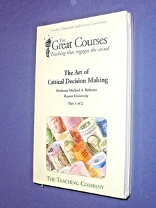 Great Courses Teaching Co TRANSCRIPT : THE ART OF CRITICAL DECISION MAKING new - Imagen 1 de 1