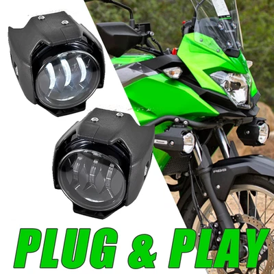 Conjunto de luces antiniebla auxiliares LED Plug&Play para Kawasaki Versys-X 300 2017-2023 Foto 1 de 4