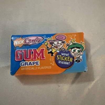 RARE Nick Candy Fairly Odd Parents Grape Gum W/Sticker Inside 2005 Nickelodeon - Image 1 of 4