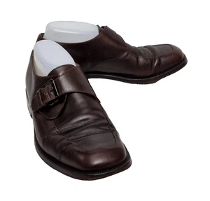 Bruno Magli Premium Designer Herren Slipper Braunes Leder Schnalle Shoes Eu 41 7 - Bild 1 von 6