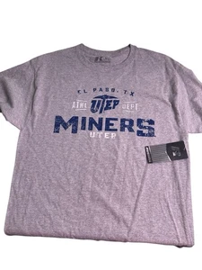 University of Texas at El Paso Miners UTEP Cotton Script Tee T Shirt  New Medium - Picture 1 of 5