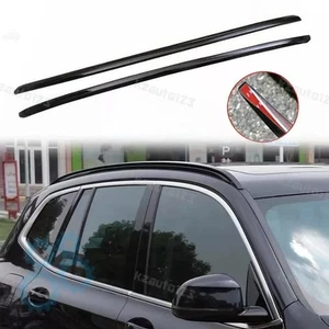 Cubierta de rieles de techo compatible con BMW X3 2018-2025 negra sin tornillo 2 piezas - Imagen 1 de 12