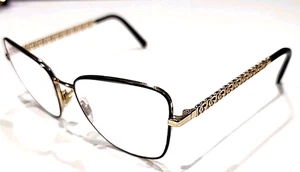 Dolce & Gabbana DG1346 Negro Dorado Cuadrado Ojos de Gato Anteojos 55-17 140 - Imagen 1 de 15