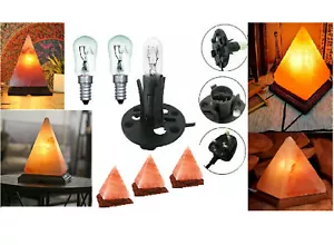 New Himalayan Pink Rock Big Pyramid Triangle Shape Natural Crystal Salt Lamp - Picture 1 of 9