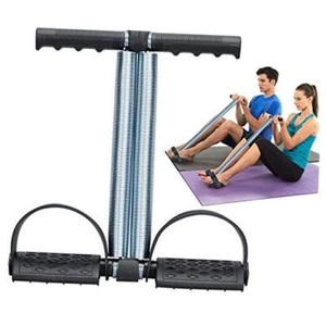 Elastic Sit Up Equipment, Pull Rope Dual Spring Tension Foot Pedal Sit Up Black - Picture 1 of 8