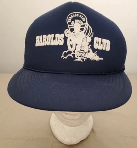 HAROLDS CLUB Baseball Cap Hat Snapback Reno, Nevada Casino Navy Blue - Picture 1 of 8