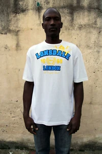 Lonsdale London 1960 T Shirt Blue patched Top Large L nice - Picture 1 of 7