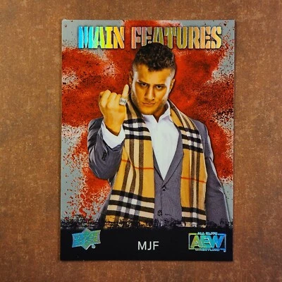 2-12-04 PWE. 2021 upper deck aew main features SILVER #mf-28 mjf - Image 1 of 2