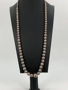 VTG 925 Sterling Silver Graduated Beaded Ball Necklace 56.4 grams Estate - Picture 1 of 9