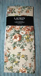 Set of (3) RALPH LAUREN Dish/ Kitchen Towels (Beige Floral/ Plaid) - Picture 1 of 3